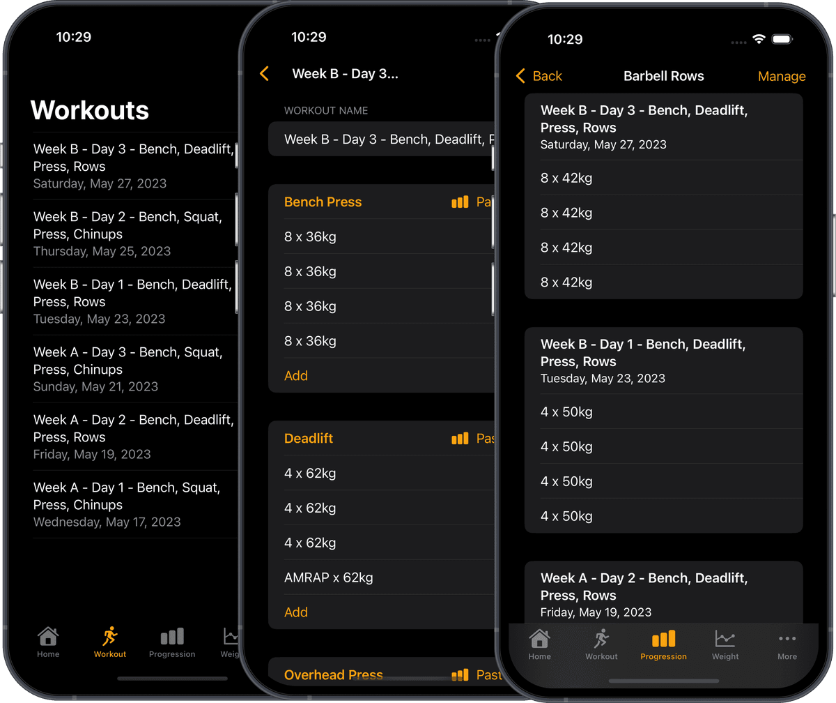 Track your workouts